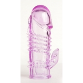 Фиолетовая насадка с коготком и шипами - 13 см. - Toyfa Basic - в Красногорске купить с доставкой