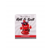 Стимулирующий презерватив-насадка Roll   Ball Strawberry - Sitabella - купить с доставкой в Красногорске
