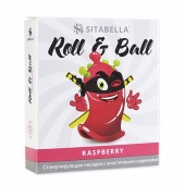 Стимулирующий презерватив-насадка Roll   Ball Raspberry - Sitabella - купить с доставкой в Красногорске