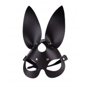 Чёрная кожаная маска с длинными ушками - Sitabella - купить с доставкой в Красногорске