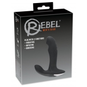 Черный вибромассажер простаты с функцией римминга Plug with Perineum Stimulator - 16,6 см. - Orion - в Красногорске купить с доставкой