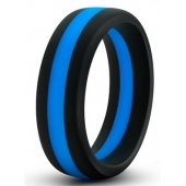 Черно-синее эрекционное кольцо Silicone Go Pro Cock Ring - Blush Novelties - в Красногорске купить с доставкой