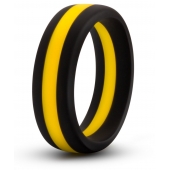 Черно-желтое силиконовое эрекционное кольцо Silicone Go Pro Cock Ring - Blush Novelties - в Красногорске купить с доставкой