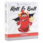 Стимулирующий презерватив-насадка Roll   Ball Cherry - Sitabella - купить с доставкой в Красногорске