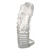 Закрытая прозрачная насадка в форме дракона с креплением-колечком - 14 см. - Erowoman-Eroman - в Красногорске купить с доставкой