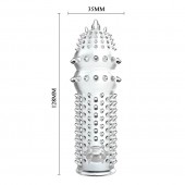 Закрытая прозрачная насадка Crystal sleeve - 14,2 см. - Erowoman-Eroman - в Красногорске купить с доставкой