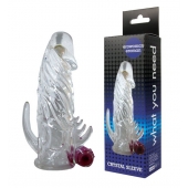 Закрытая прозрачная вибронасадка на пенис Crystal Sleeve Vibe - Erowoman-Eroman - в Красногорске купить с доставкой