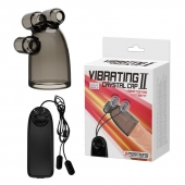 Дымчатая насадка-мастурбатор с вибрацией Vibrating Crystal Cap II - Baile - в Красногорске купить с доставкой