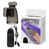 Дымчатая насадка-мастурбатор с вибрацией Vibrating Crystal Cap III - Baile - в Красногорске купить с доставкой