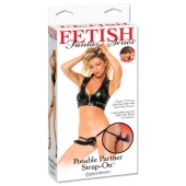 Черный податливый страпон Posable Partner Strap-On - 17,8 см. - Pipedream - купить с доставкой в Красногорске
