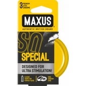 Презервативы с точками и рёбрами в железном кейсе MAXUS Special - 3 шт. - Maxus - купить с доставкой в Красногорске