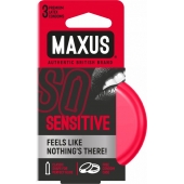 Ультратонкие презервативы в железном кейсе MAXUS Sensitive - 3 шт. - Maxus - купить с доставкой в Красногорске