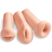 Комплект из 3 мастурбаторов All 3 Holes: вагина, анус, ротик - Pipedream - в Красногорске купить с доставкой