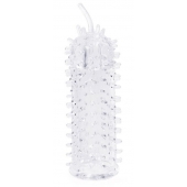 Закрытая рельефная насадка Crystal sleeve с усиками - 12 см. - Erowoman-Eroman - в Красногорске купить с доставкой