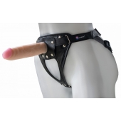 Черный пояс-трусики с насадкой  Soft-Принц  - 17 см. - LOVETOY (А-Полимер) - купить с доставкой в Красногорске