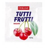 Пробник гель-смазки Tutti-frutti с вишнёвым вкусом - 4 гр. - Биоритм - купить с доставкой в Красногорске