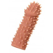 Телесная реалистичная насадка KOKOS Extreme Sleeve 07 с дополнительной стимуляцией - 12,7 см. - KOKOS - в Красногорске купить с доставкой