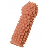 Телесная реалистичная насадка KOKOS Extreme Sleeve 08 с дополнительной стимуляцией - 12,7 см. - KOKOS - в Красногорске купить с доставкой