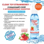 Очищающий спрей для игрушек CLEAR TOY Strawberry - 100 мл. - Биоритм - купить с доставкой в Красногорске