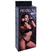 Черные кожаные наручники Naila - Rebelts - купить с доставкой в Красногорске