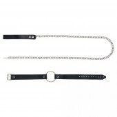 Черный поводок и чокер с кольцом Rada - Rebelts - купить с доставкой в Красногорске