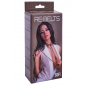 Коричневый поводок и чокер с кольцом Sofi - Rebelts - купить с доставкой в Красногорске