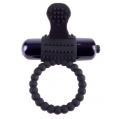 Черное эрекционное виброкольцо Vibrating Silicone Super Ring - Pipedream - в Красногорске купить с доставкой