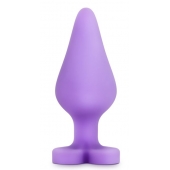 Фиолетовая анальная пробка Naughty Candy Heart Do Me Now - 8,9 см. - Blush Novelties - купить с доставкой в Красногорске