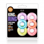 Набор из 6 эрекционных колец King of the Ring - Blush Novelties - в Красногорске купить с доставкой