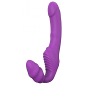 Фиолетовый безремневой вибрострапон DOUBLE DIPPER - Dream Toys - купить с доставкой в Красногорске