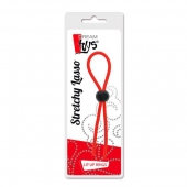 Красное эрекционное лассо с одной бусиной-утяжкой STRETCHY THIN LASSO - Dream Toys - в Красногорске купить с доставкой