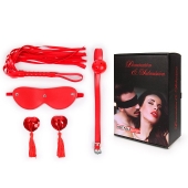 Пикантный набор БДСМ из 4 предметов в красном цвете - Notabu - купить с доставкой в Красногорске