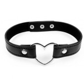 Черный ошейник с сердечком - Notabu - купить с доставкой в Красногорске