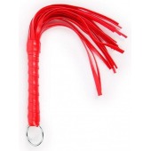 Красная плеть с рукоятью в оплетке - 28 см. - Notabu - купить с доставкой в Красногорске