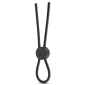 Черное силиконовое лассо на пенис SILICONE LOOP COCK RING - Blush Novelties - в Красногорске купить с доставкой