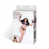 Чёрные манжеты для фиксации на кровати Bondage Bed Strap - Lux Fetish - купить с доставкой в Красногорске