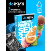 Презервативы для орального секса DOMINO Sweet Sex с ароматом мороженого - 3 шт. - Domino - купить с доставкой в Красногорске