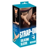 Силиконовый полый страпон на ремнях Silicone Strap-on - 16 см. - Orion - купить с доставкой в Красногорске
