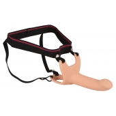 Силиконовый полый страпон на ремнях Silicone Strap-on - 16 см. - Orion - купить с доставкой в Красногорске