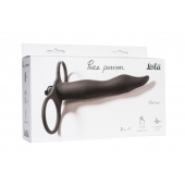 Черная вибронасадка для двойного проникновения Flirtini - 15,9 см. - Lola Games - купить с доставкой в Красногорске