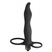 Черная вибронасадка для двойного проникновения Flirtini - 15,9 см. - Lola Games - купить с доставкой в Красногорске