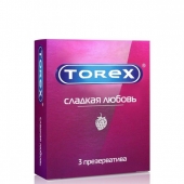 Презервативы Torex  Сладкая любовь  с ароматом клубники - 3 шт. - Torex - купить с доставкой в Красногорске