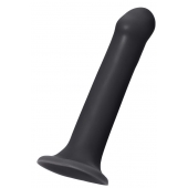 Черный фаллос на присоске Silicone Bendable Dildo L - 19 см. - Strap-on-me - купить с доставкой в Красногорске
