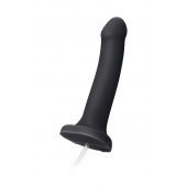 Черный фаллос с имитацией эякуляции Silicon Cum Dildo L - 19,6 см. - Strap-on-me - купить с доставкой в Красногорске