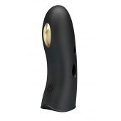 Черная вибронасадка на палец с электростимуляцией Marico - Baile - купить с доставкой в Красногорске