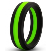 Черно-зеленое эрекционное кольцо Silicone Go Pro Cock Ring - Blush Novelties - в Красногорске купить с доставкой