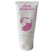 Лубрикант на водной основе с ароматом малины Love Protection Raspberry - 50 мл. - Lola Games - купить с доставкой в Красногорске