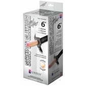 Пояс-трусики с насадкой Glamour Silver - 15,5 см. - LOVETOY (А-Полимер) - купить с доставкой в Красногорске
