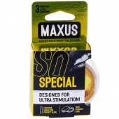 Презервативы с точками и рёбрами в пластиковом кейсе MAXUS Special - 3 шт. - Maxus - купить с доставкой в Красногорске
