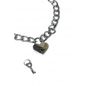 Серебристый ошейник Embrace с ключиком - Lola Games - купить с доставкой в Красногорске